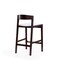 Manhattan Comfort Klismos Counter Stool in Ivory and Dark Walnut (Set of 3) 3-CS007-IV - alternate 4